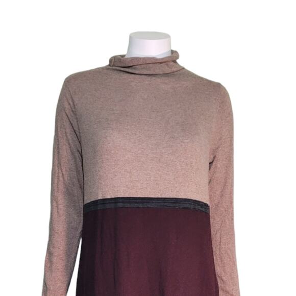 SWEETSALT Brown Rabbit Hair Blend Knit Long Sleeve Dress Sz Medium Modest Church - Picture 2 of 9